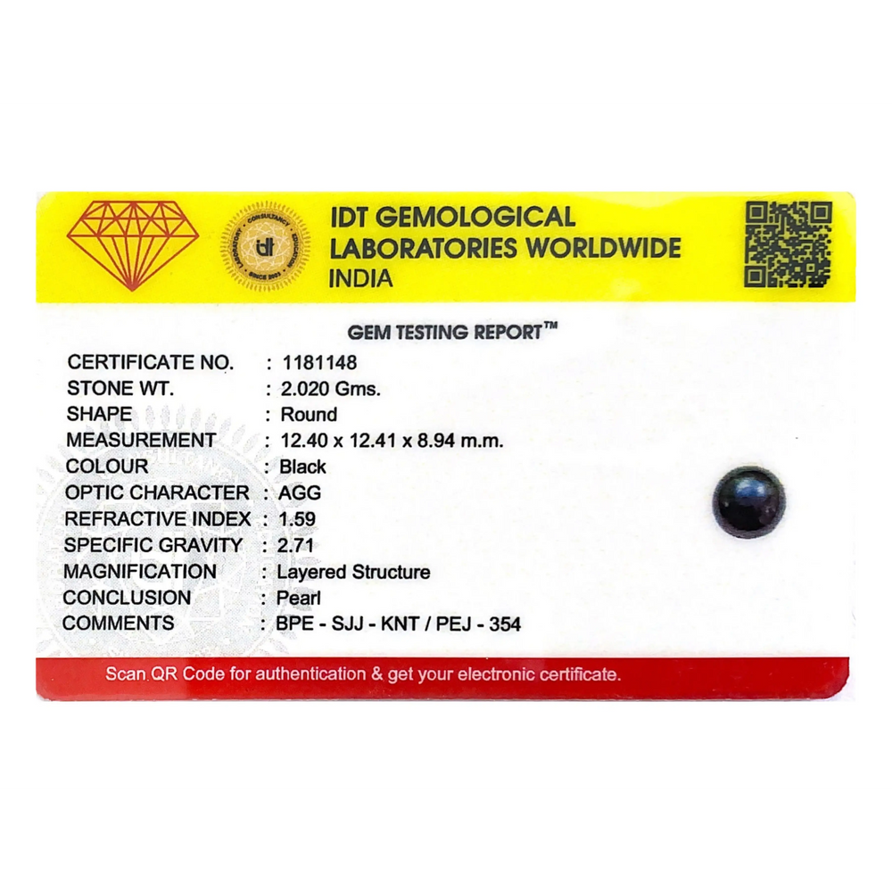 Black Pearl (Tahiti) - 10.1 Carat - Pramogh