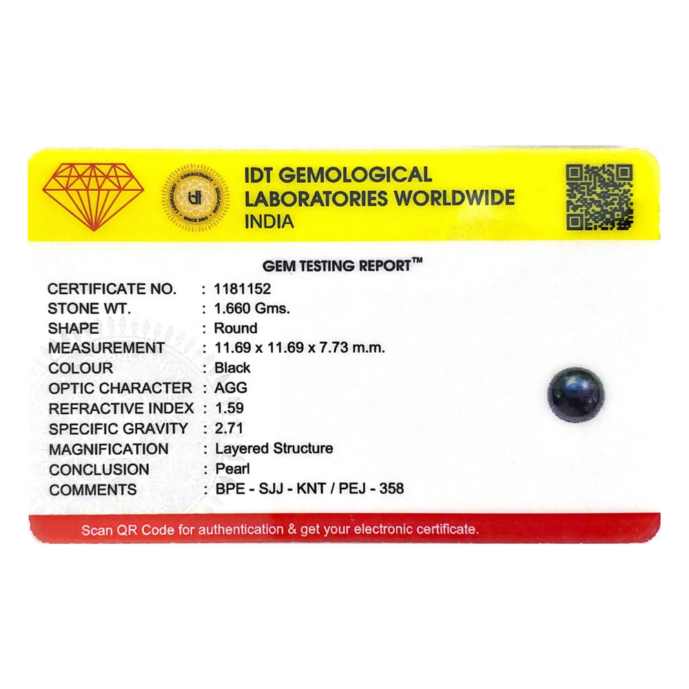 Black Pearl (Tahiti) - 8.3 Carat - Pramogh