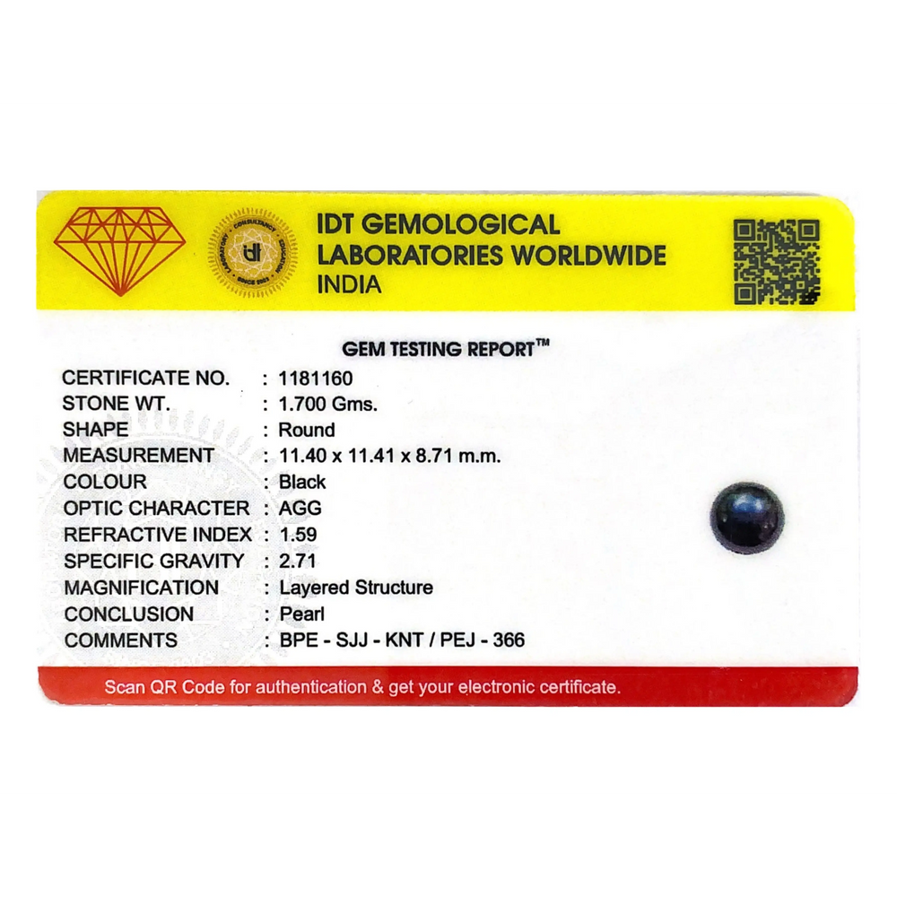 Black Pearl (Tahiti) - 8.5 Carat - Pramogh