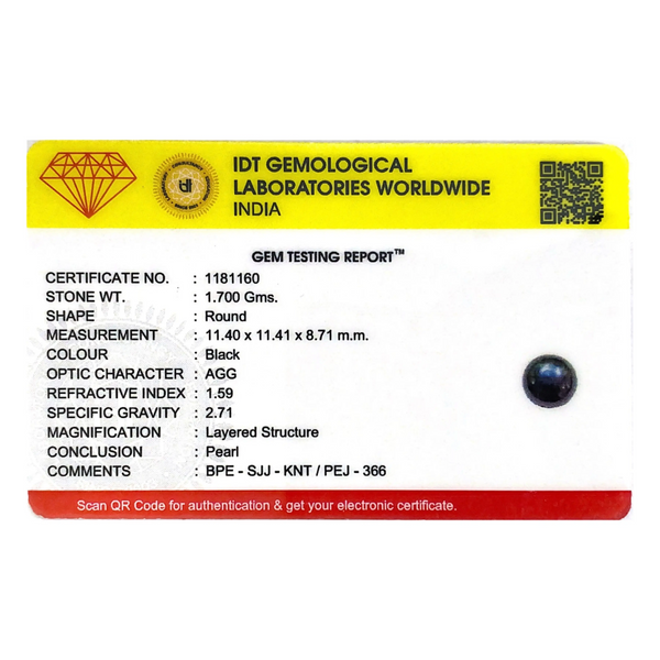Black Pearl (Tahiti) - 8.5 Carat - Pramogh