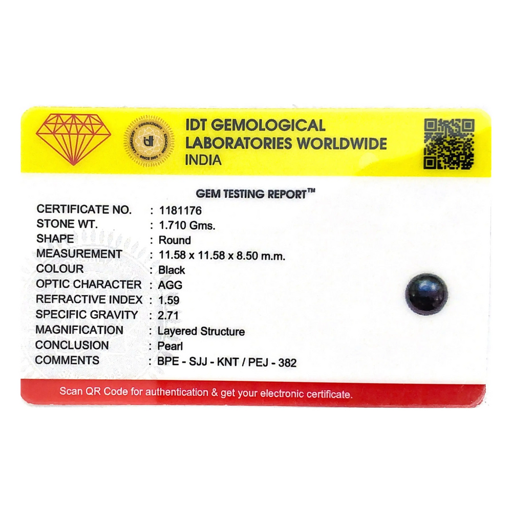 Black Pearl (Tahiti) - 8.55 Carat - Pramogh
