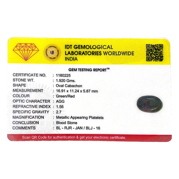 Blood Stone - 9.6 Carat - Pramogh