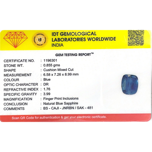 Blue Sapphire - 4.28 Carat