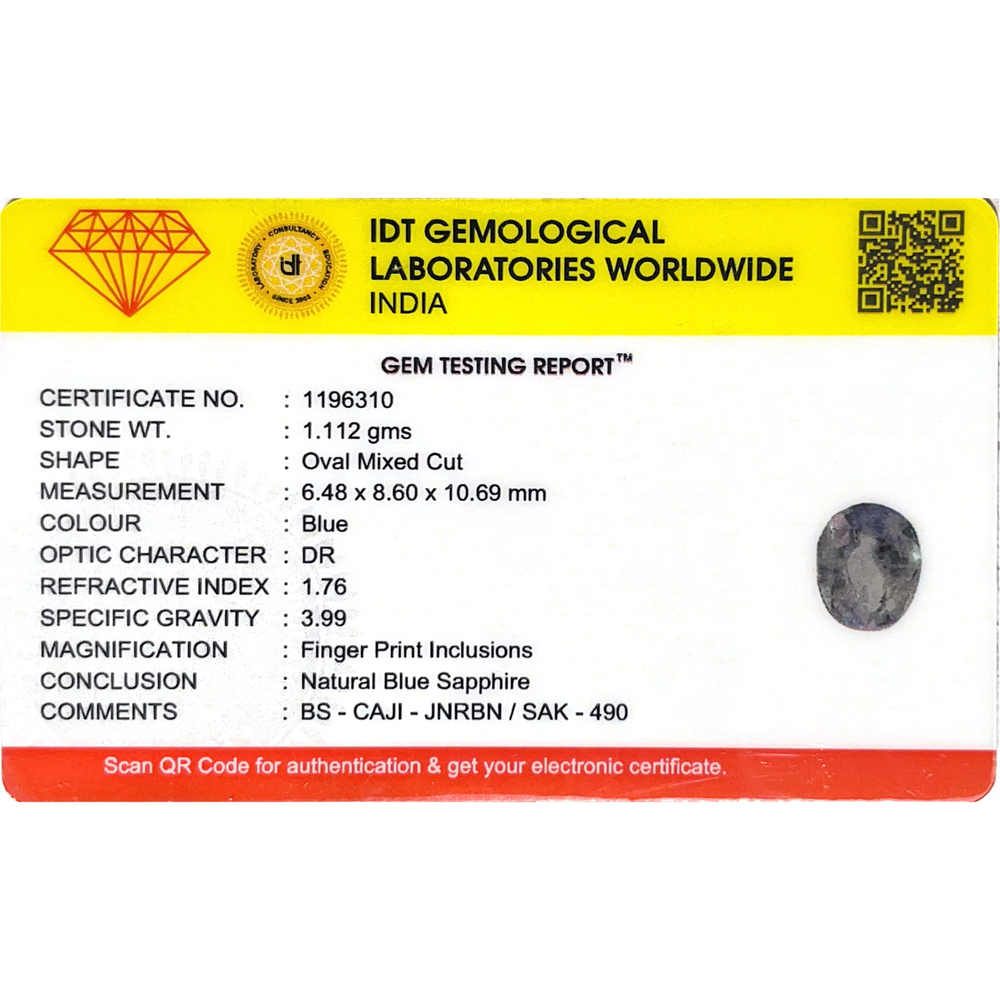 Blue Sapphire - 5.56 Carat