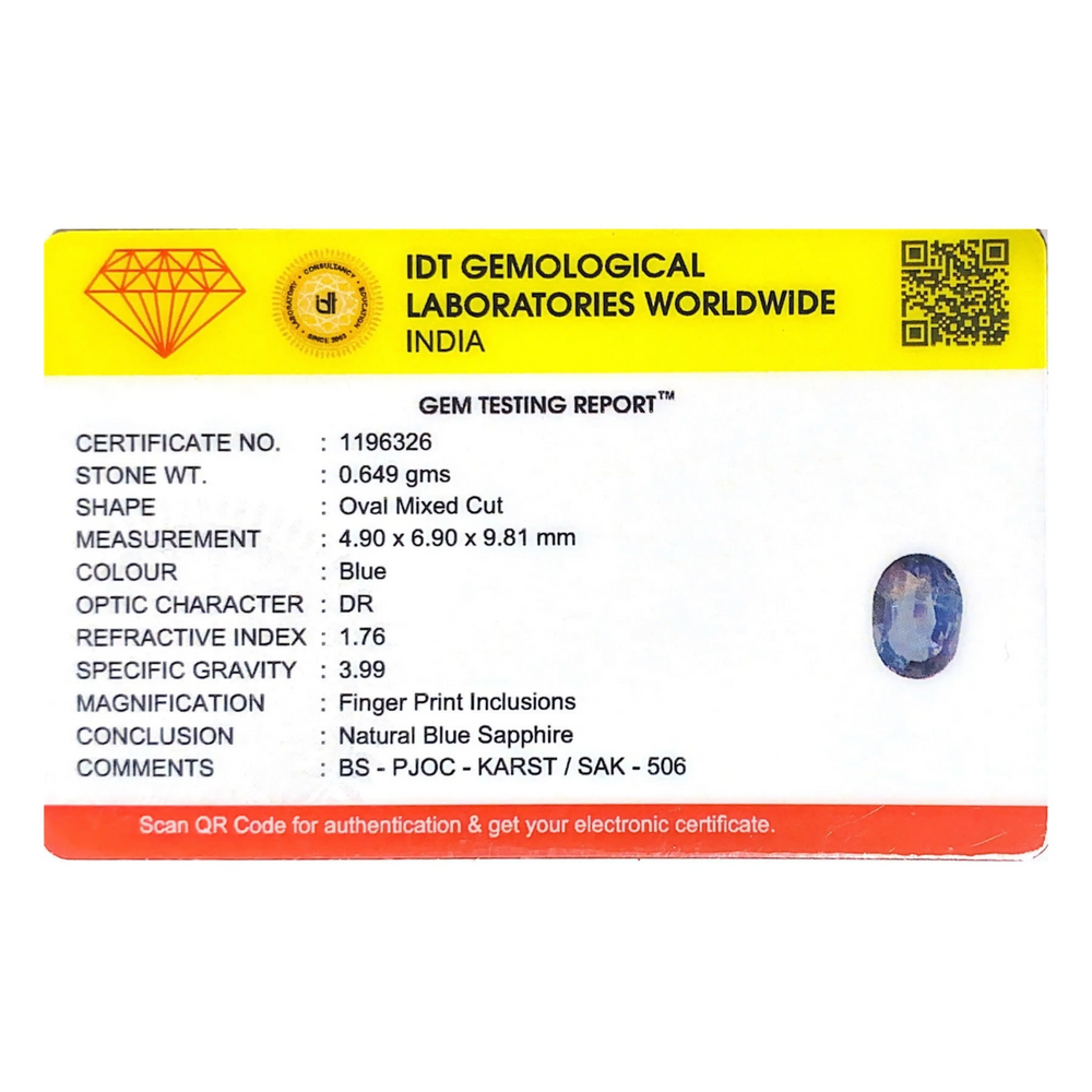 Blue Sapphire - 3.25 Carat