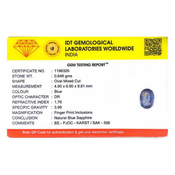 Blue Sapphire - 3.25 Carat