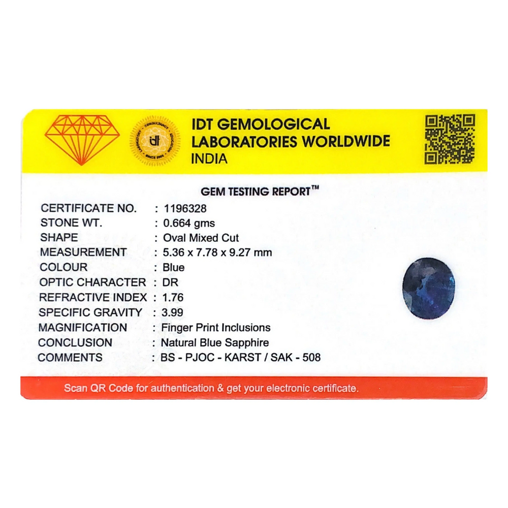 Blue Sapphire - 3.32 Carat