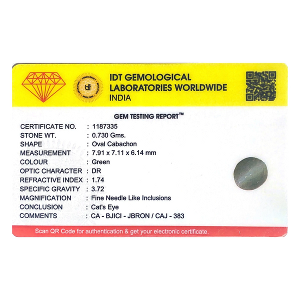 Catseye Chrysoberyl - 3.65 Carat - Pramogh