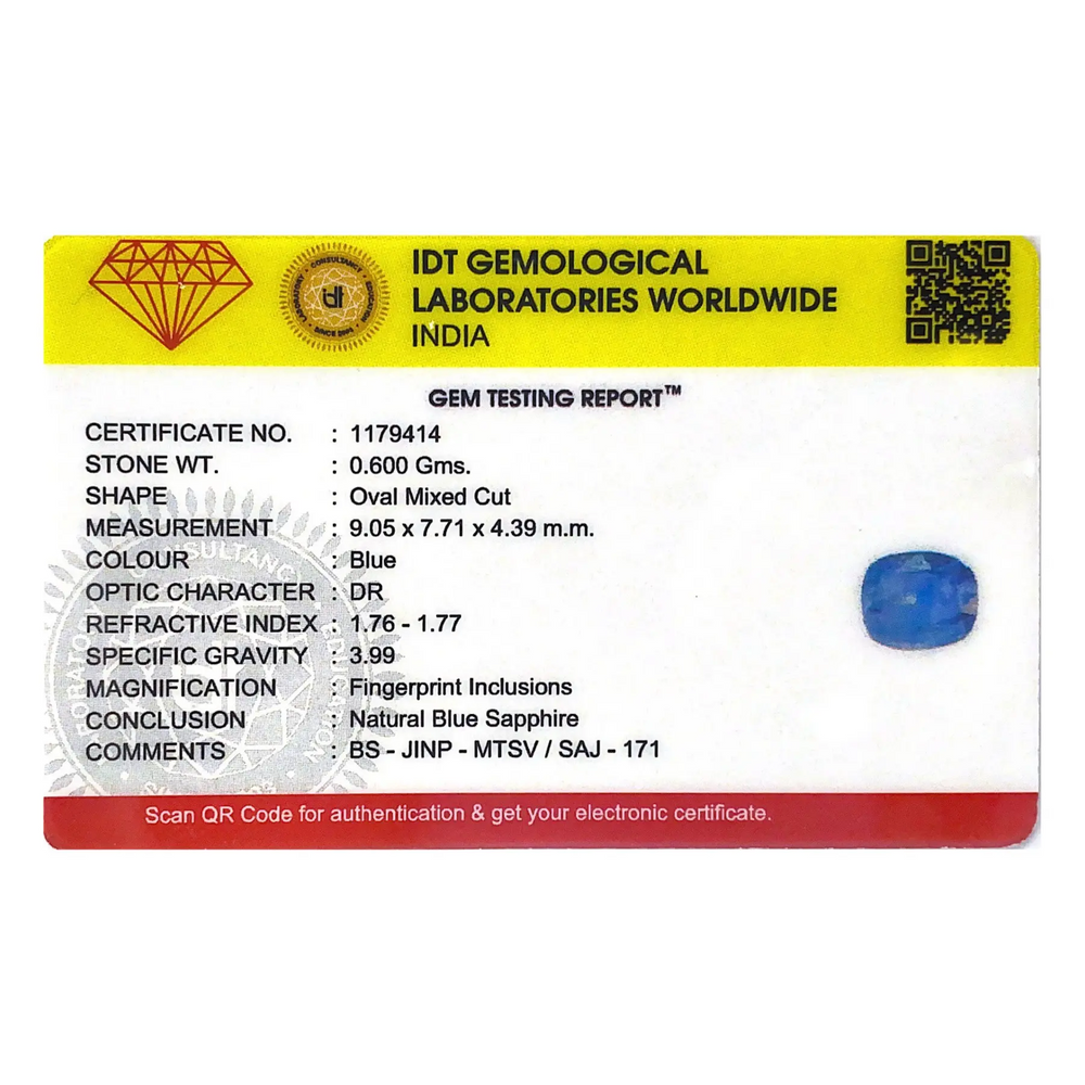 Blue Sapphire - 3 Carat - Pramogh