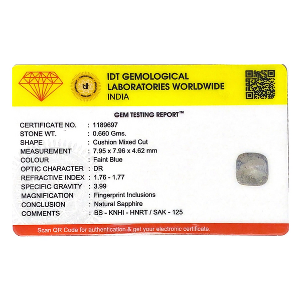 Blue Sapphire - 3.3 Carat