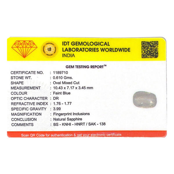 Blue Sapphire - 3.05 Carat