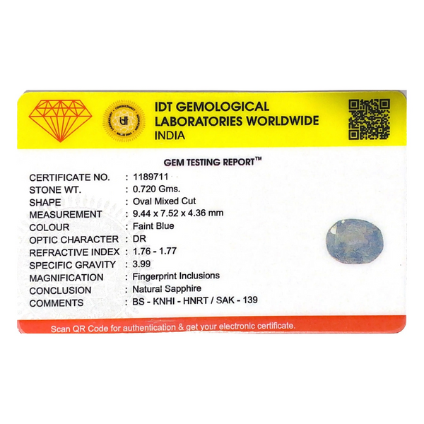 Blue Sapphire - 3.6 Carat