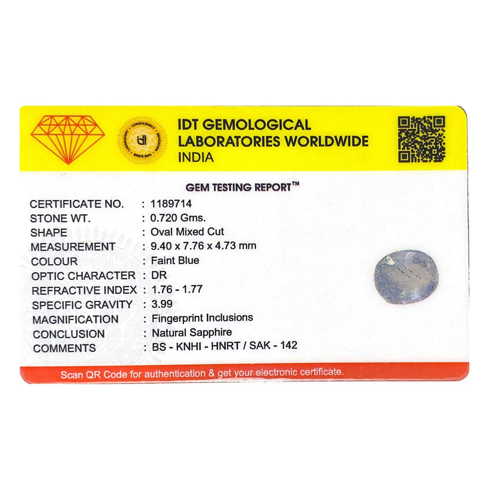Blue Sapphire - 3.4 Carat