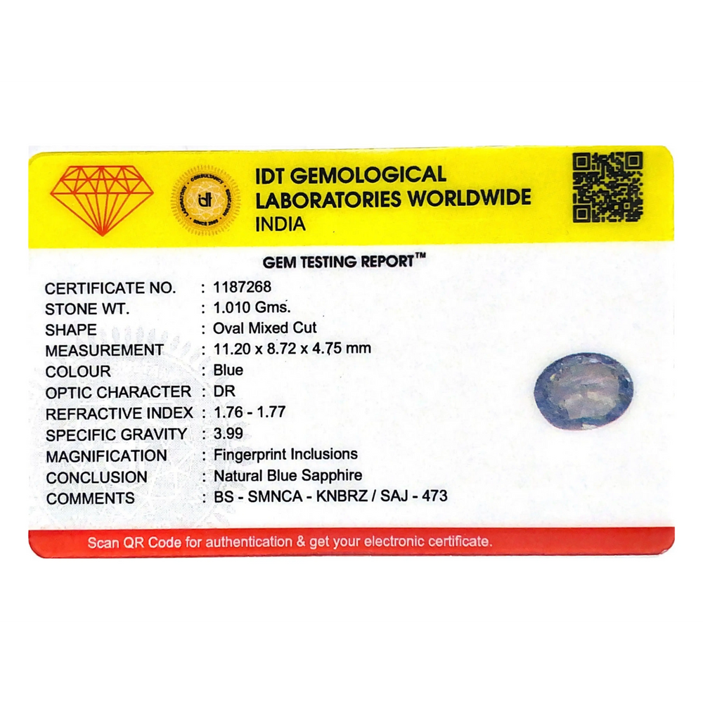Blue Sapphire - 5.05 Carat - Pramogh