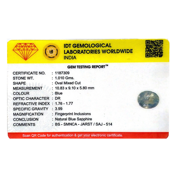 Blue Sapphire - 5.05 Carat - Pramogh