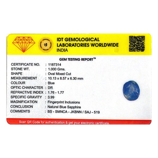 Blue Sapphire - 5 Carat - Pramogh