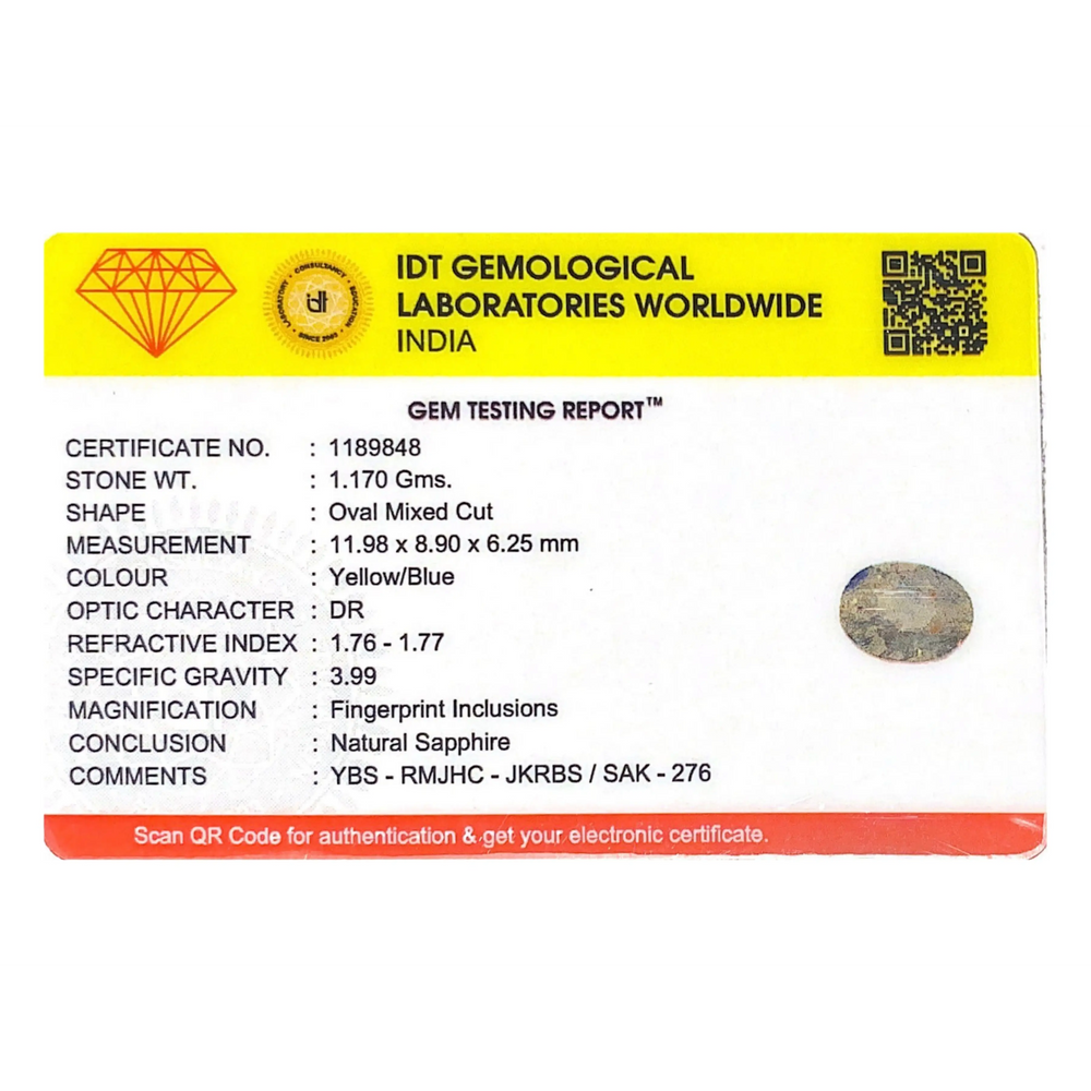 Bi-Color Sapphire (Pitambari) - 5.85 Carat