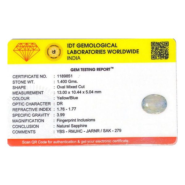 Bi-Color Sapphire (Pitambari) - 7 Carat