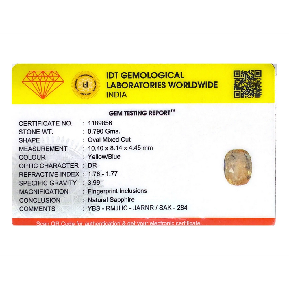 Bi-Color Sapphire (Pitambari) - 3.95 Carat