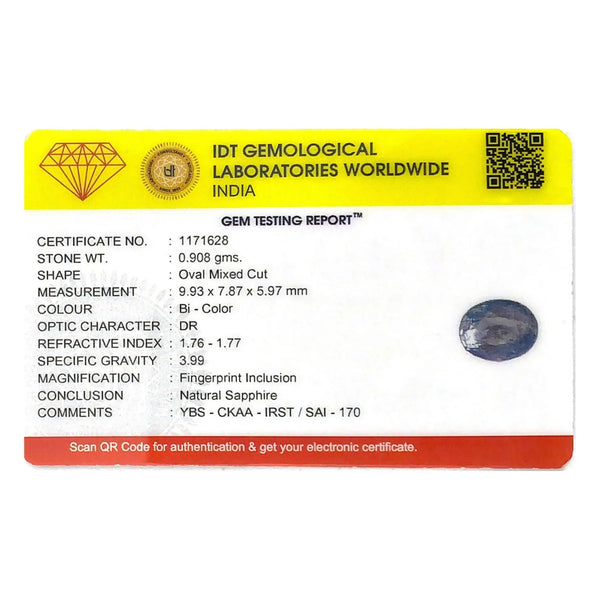 Bi-Color Sapphire (Pitambari) - 4.54 Carat - Pramogh