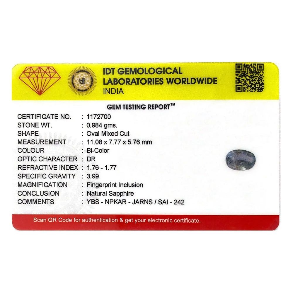 Bi-Color Sapphire (Pitambari) - 4.92 Carat - Pramogh