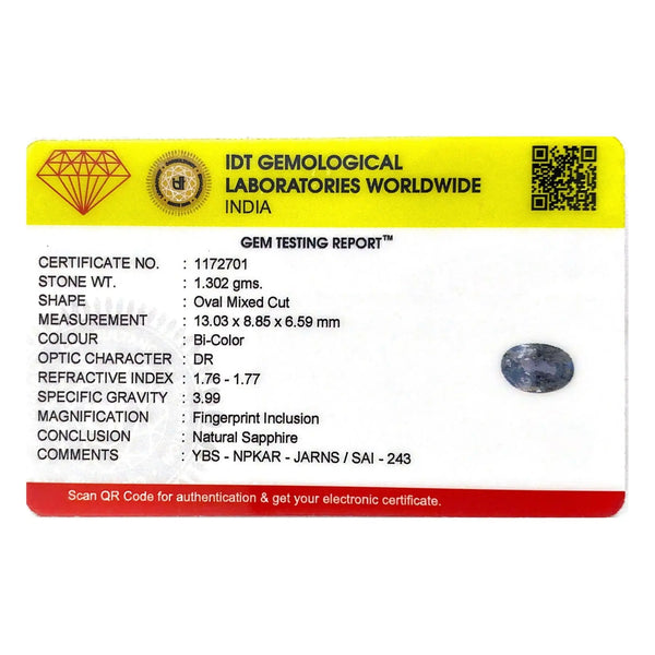 Bi-Color Sapphire (Pitambari) - 6.51 Carat - Pramogh