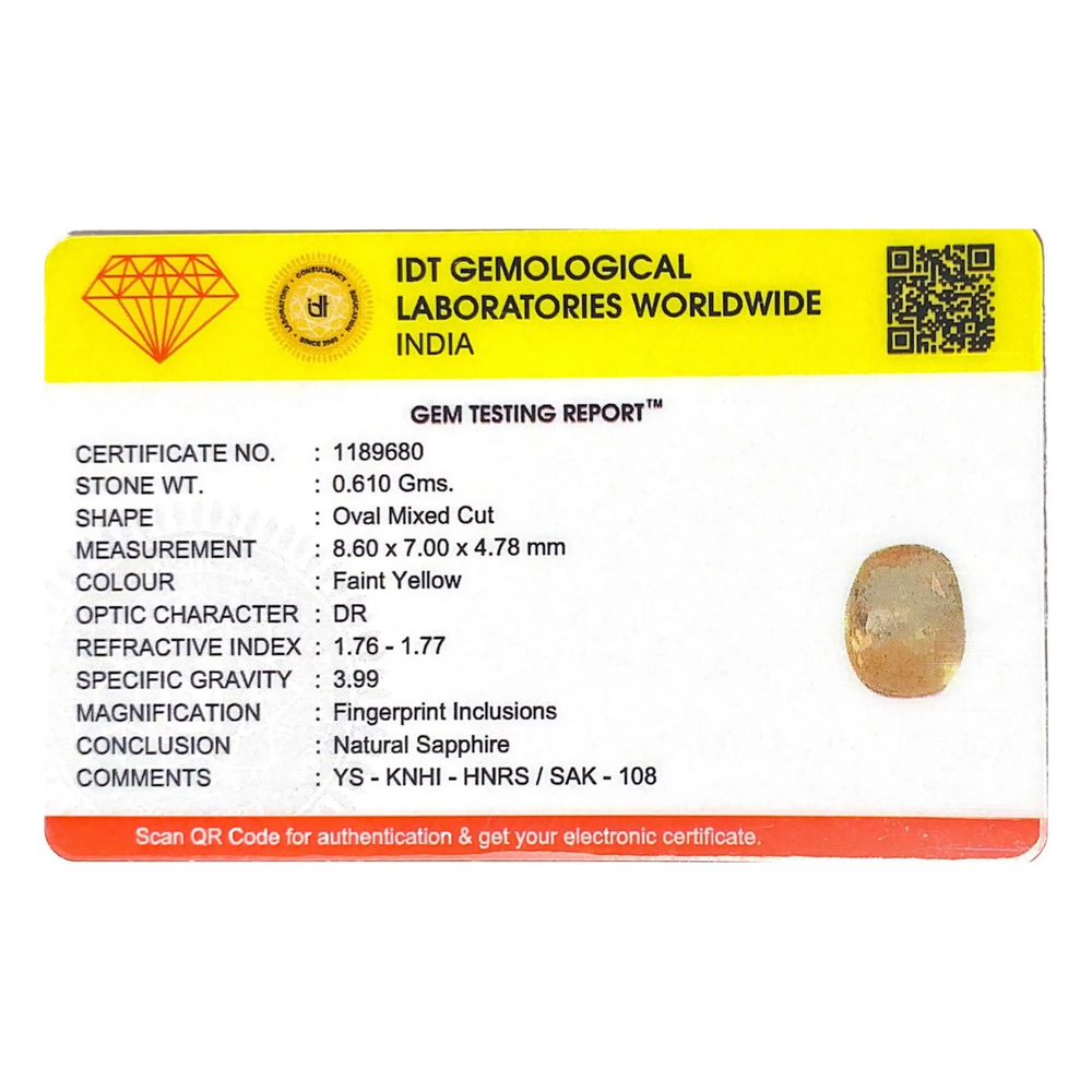 Yellow Sapphire - 3.05 Carat