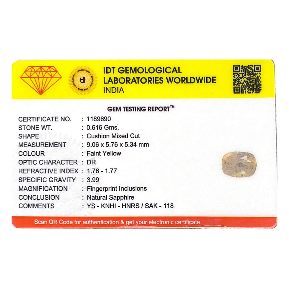 Yellow Sapphire - 3.08 Carat