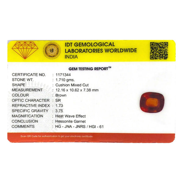 Hessonite (Gomed) - 8.55 Carat - Pramogh