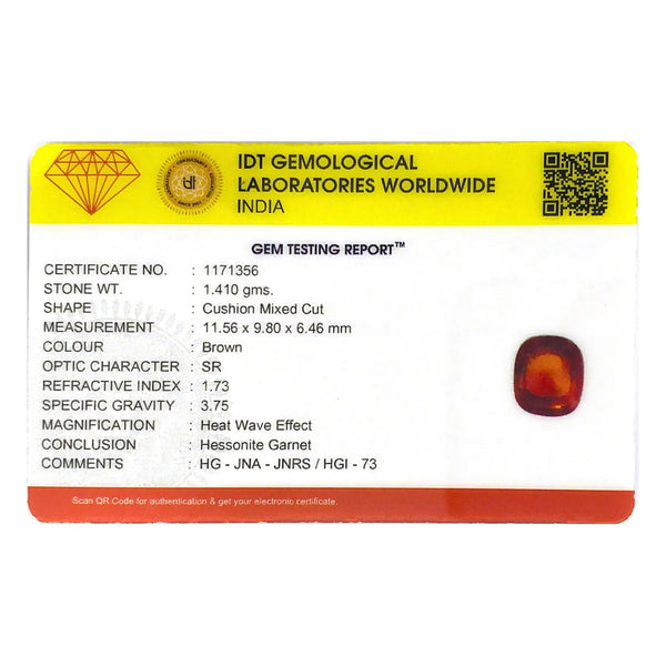 Hessonite (Gomed) - 7.05 Carat - Pramogh