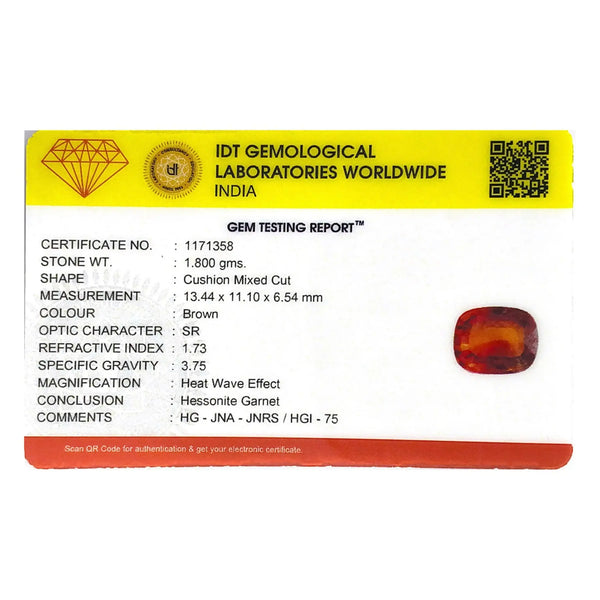 Hessonite (Gomed) - 9 Carat - Pramogh
