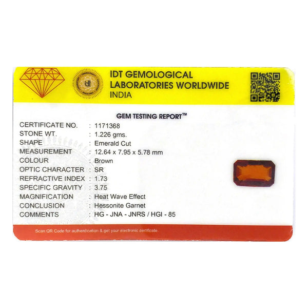 Hessonite (Gomed) - 6.13 Carat - Pramogh
