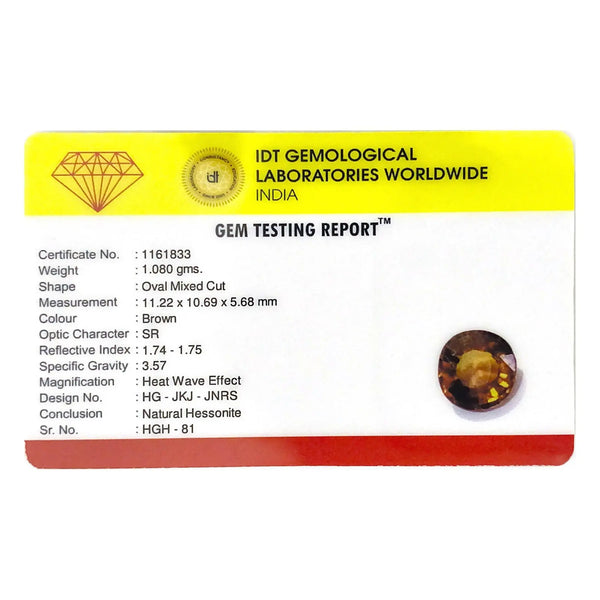 Hessonite (Gomed) - 5.4 Carat - Pramogh