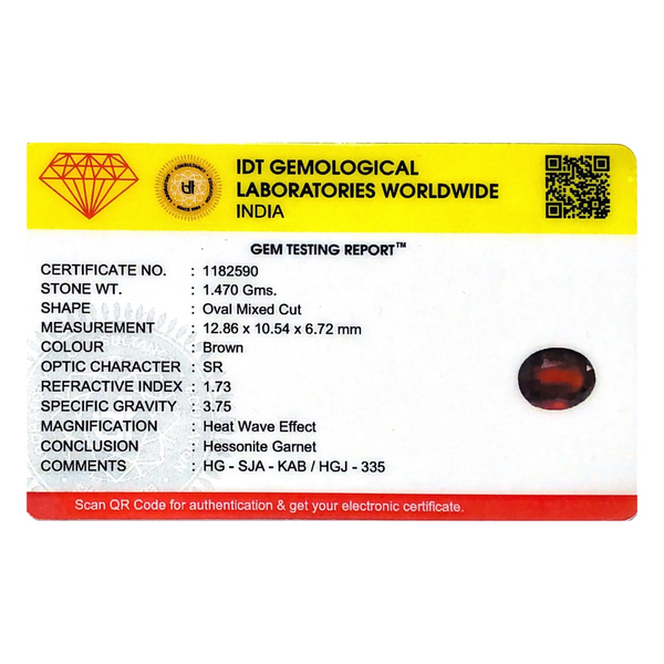 Hessonite (Gomed) - 7.35 Carat - Pramogh