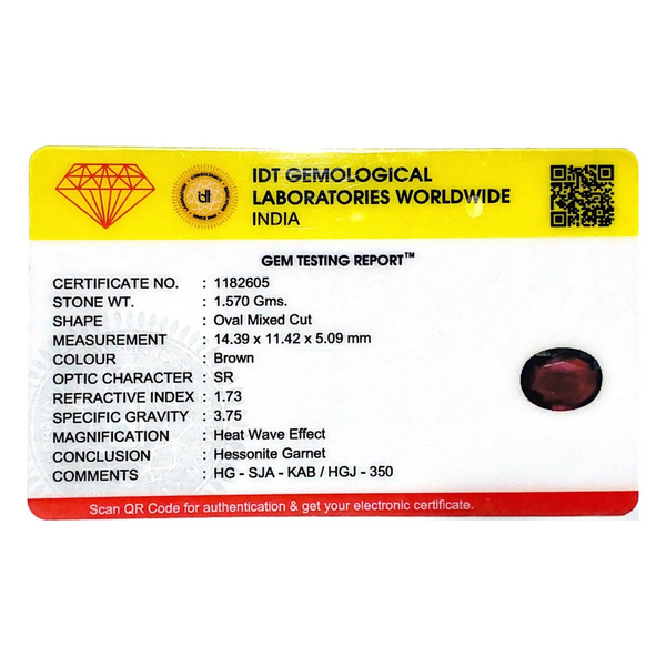 Hessonite (Gomed) - 7.85 Carat - Pramogh