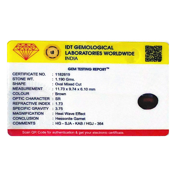 Hessonite (Gomed) - 5.95 Carat - Pramogh