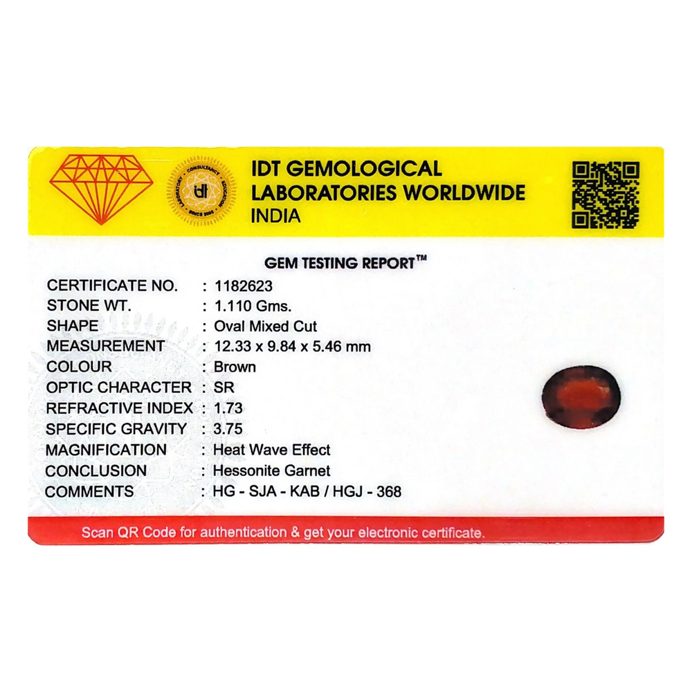 Hessonite (Gomed) - 5.55 Carat - Pramogh