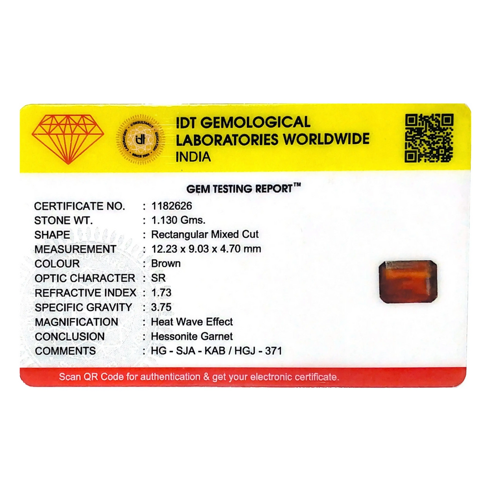 Hessonite (Gomed) - 5.65 Carat - Pramogh