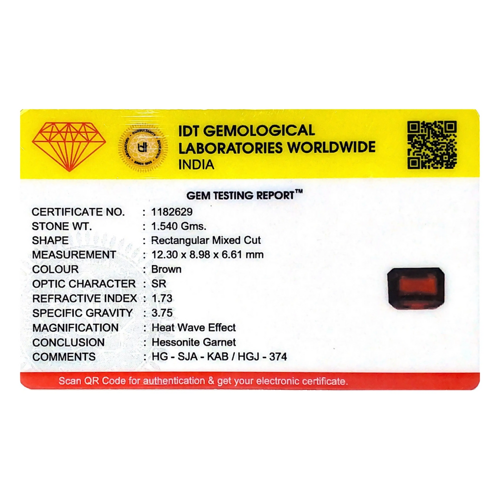 Hessonite (Gomed) - 7.7 Carat - Pramogh