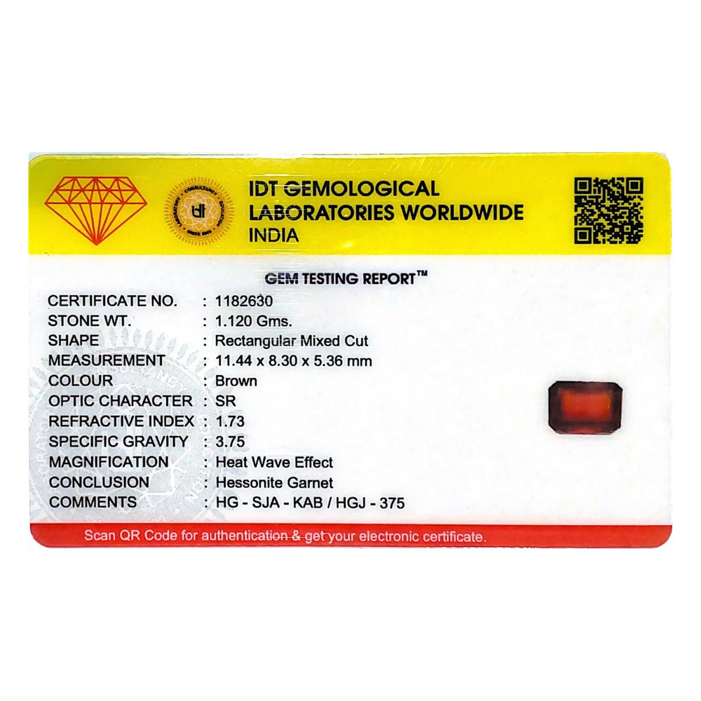 Hessonite (Gomed) - 5.6 Carat - Pramogh