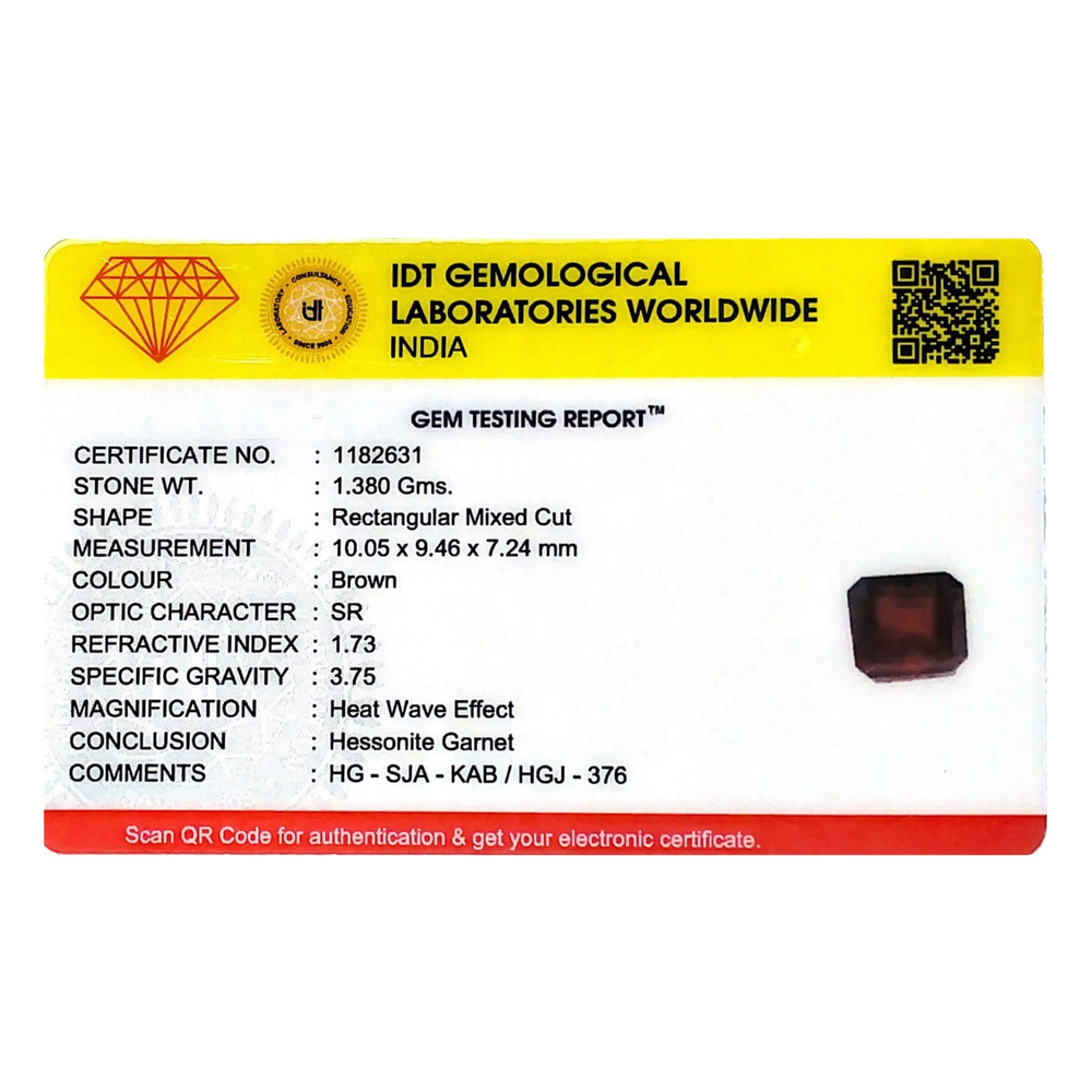 Hessonite (Gomed) - 6.9 Carat - Pramogh