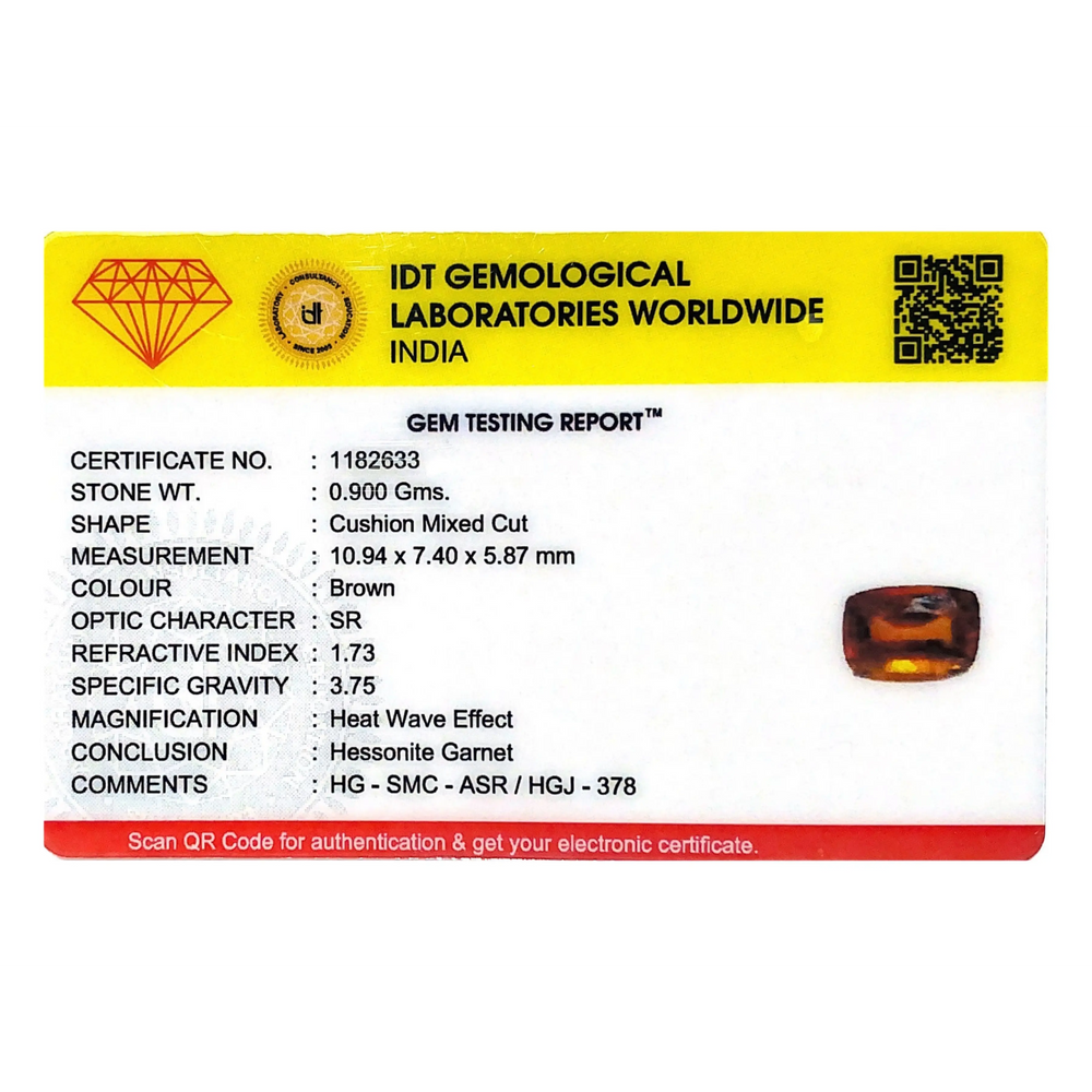 Hessonite (Gomed) - 4.5 Carat - Pramogh