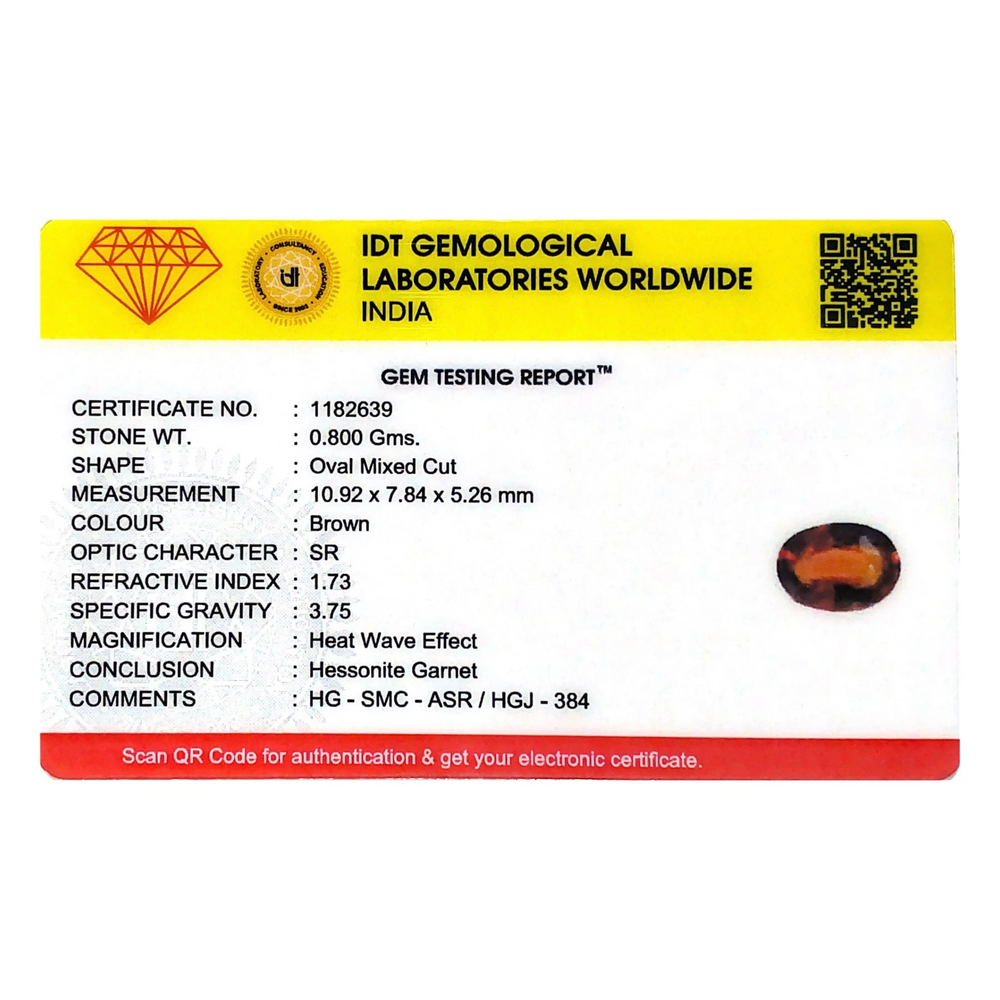 Hessonite (Gomed) - 4 Carat - Pramogh