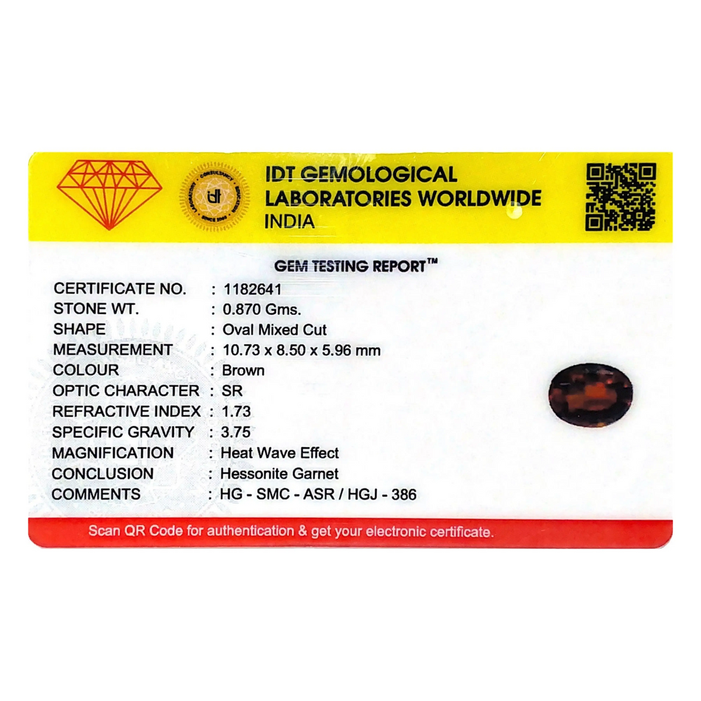 Hessonite (Gomed) - 4.35 Carat - Pramogh