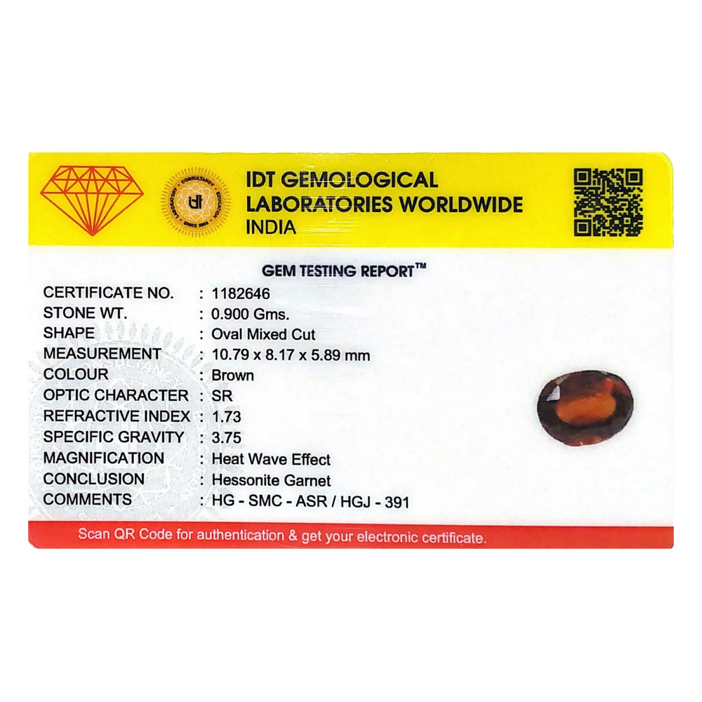 Hessonite (Gomed) - 4.5 Carat - Pramogh