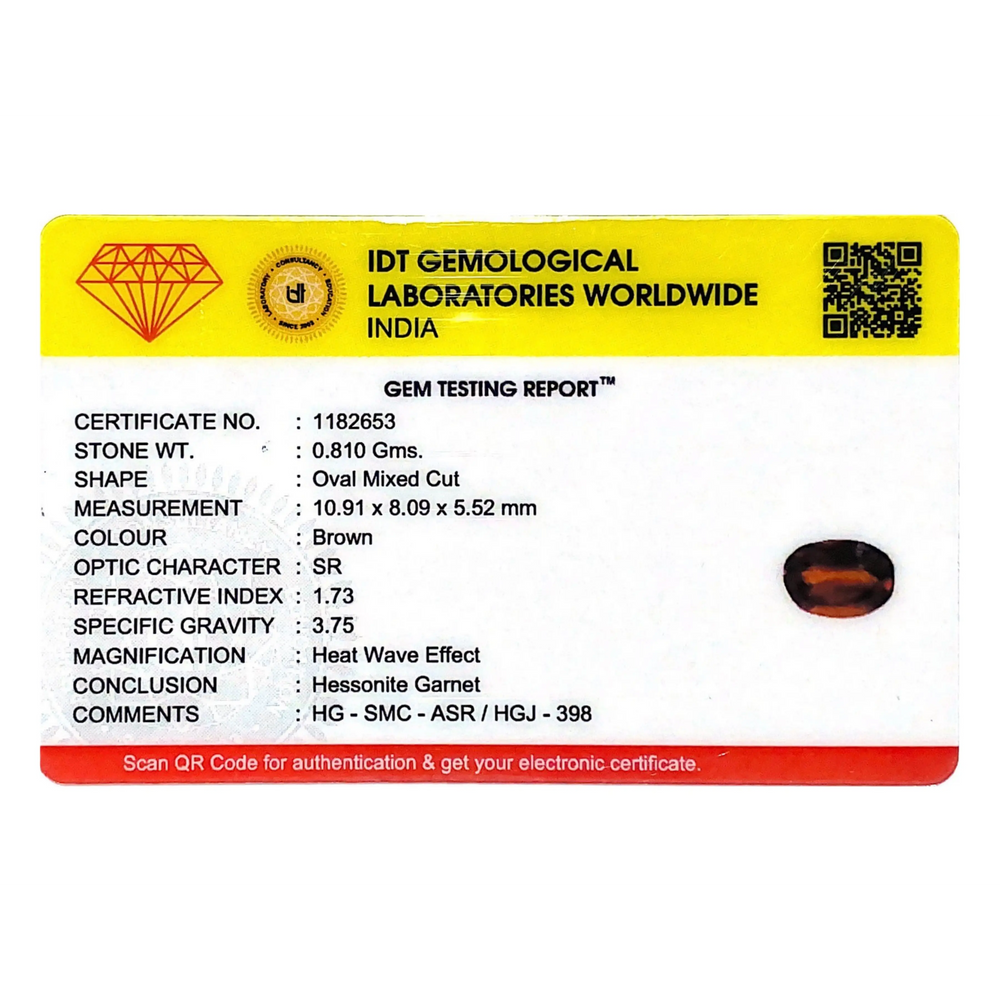 Hessonite (Gomed) - 4.05 Carat - Pramogh