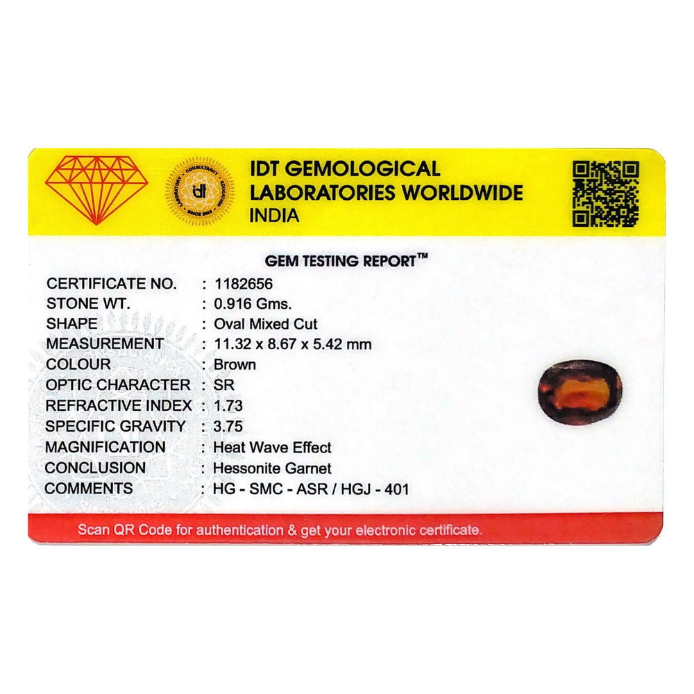 Hessonite (Gomed) - 4.58 Carat - Pramogh