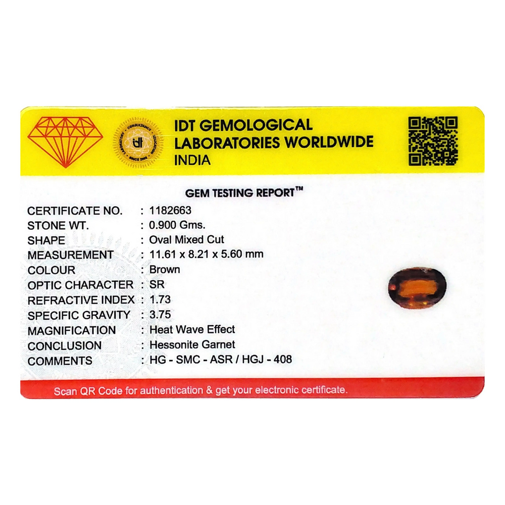 Hessonite (Gomed) - 4.5 Carat - Pramogh