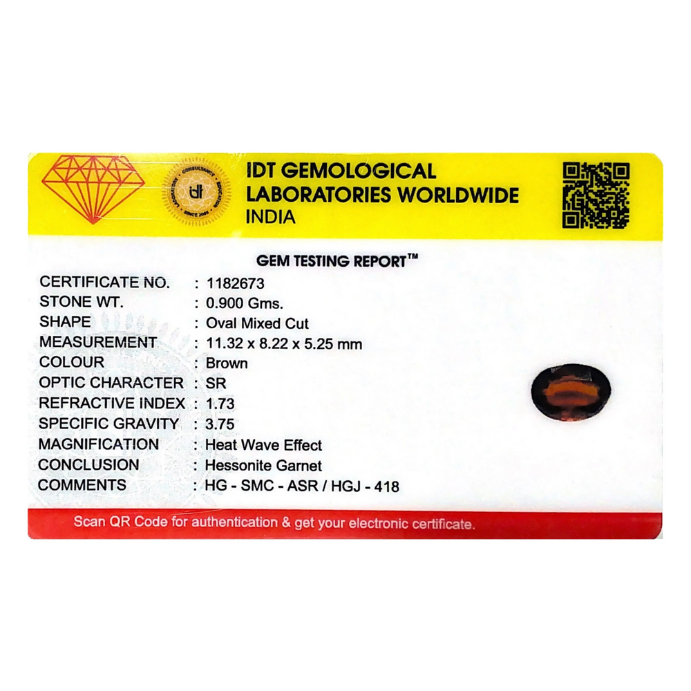 Hessonite (Gomed) - 4.5 Carat - Pramogh