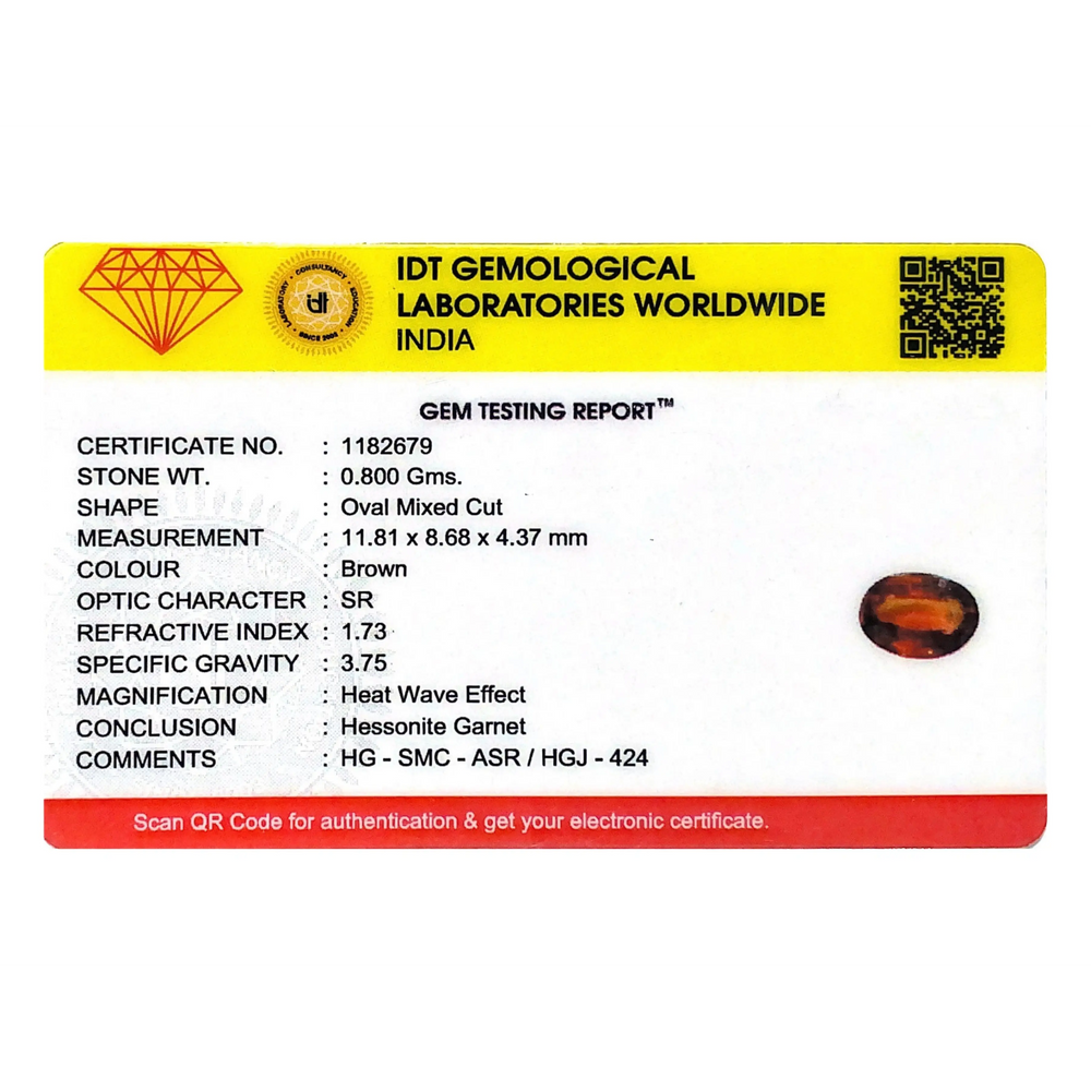 Hessonite (Gomed) - 4 Carat - Pramogh